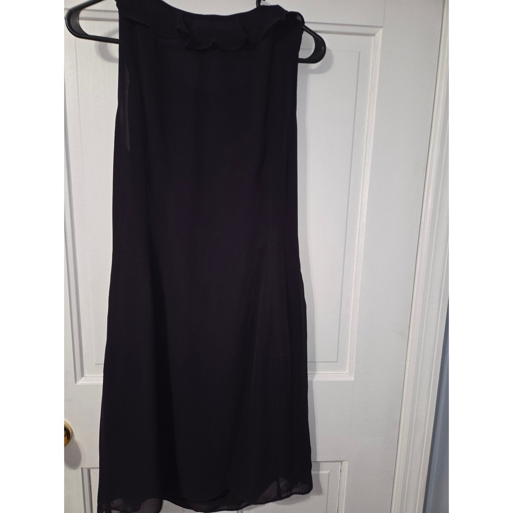 Adrianna Papell Ruffle Tiered Dress Womens 10 Purple Cocktail Party Elegant - Picture 3 of 5